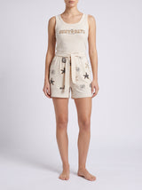 Ensemble Pyjama Femme Sunny Days Écru & Short Coquillages – vue principale, pyjama femme Allure Maroc