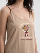 Ensemble Pyjama Femme Tropical Beige & Short Rayé – motif et coloris, pyjama femme Allure Maroc