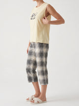 Ensemble Pyjama Femme Vanille & Pantacourt Carreaux Gris – présentation du modèle, pyjama femme Allure Maroc
