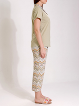 Ensemble Pyjama Femme Vert Menthe Uni & Pantacourt – coupe et style, pyjama femme Allure Maroc