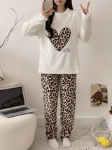 Ensemble Pyjama Femme Automne-Hiver en Polaire Flanelle