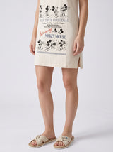 Robe de Nuit Femme Oversize Écrue à Motif Cartoon – détails et finitions, pyjama femme Allure Maroc